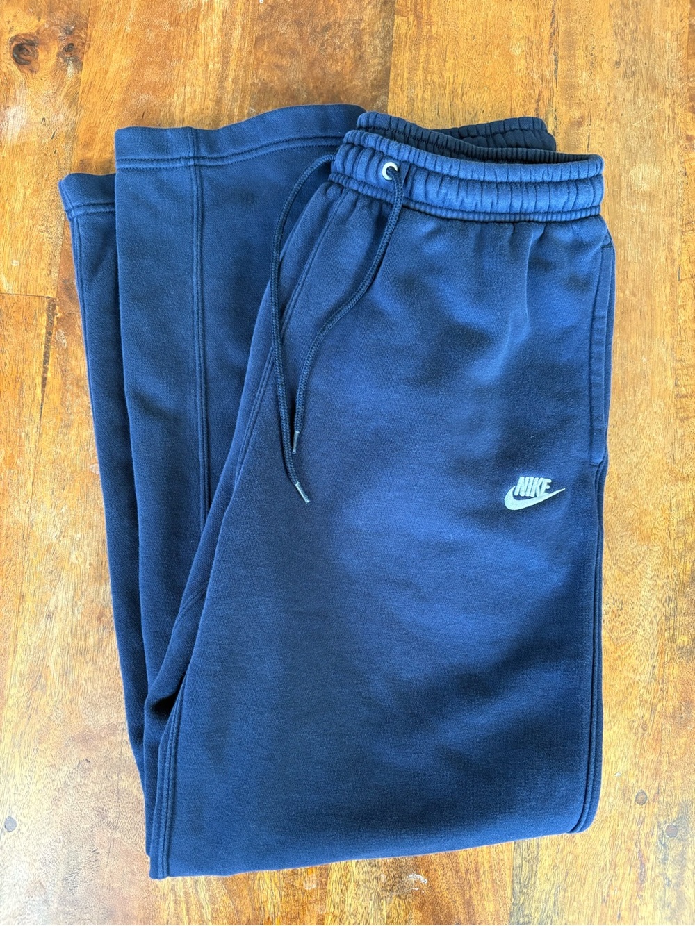 Nike Open Hem Fleece Sweatpants Men’s Small Navy Blue